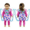 Amerteer Baby Doll Carrier Backpack Doll Accessories Front and Back Handmade Carrier