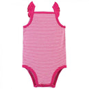 Touched by Nature Baby Girl Organic Cotton Bodysuits 5pk, Bright Butterflies, 12-18 Months