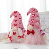 2PCS Valentines Day Gnome Plush Elf Decorations Valentine's Present