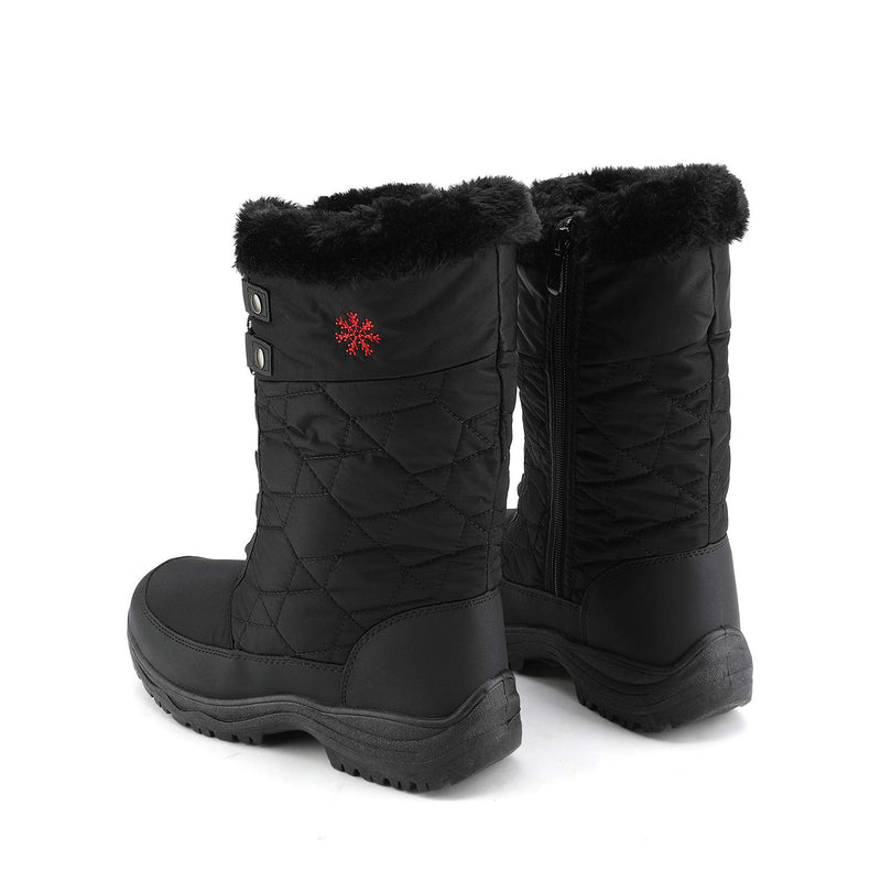 Women's Non-Slip Warm Lined Mid Calf Winter Snow Boots