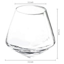 Old Fashioned Whiskey Tumblers, MyGift Set of 4 Tilted Crystal Scotch & Bourbon Glasses in Gift Box