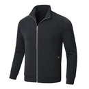 QPNGRP Men's Lightweight Jacket Casual Jacket Waffle Knitted Black Jacket Coat 3XL