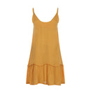USSUMA Summer Dresses for Women Casual Solid Cami Flowy Tiered Short Mini Beach Party Sundresses Sleeveless Plus Dresses V Neck Sun Dress Wedding Guest