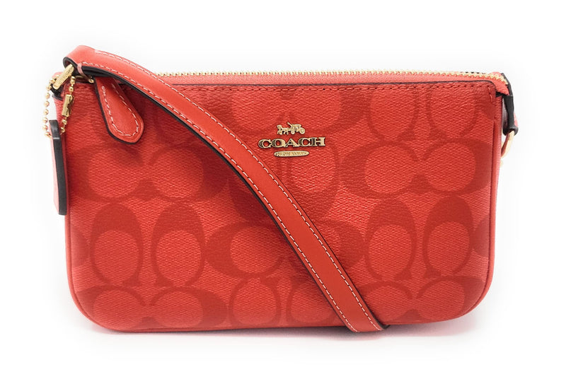Coach Women's Nolita 19 Bag Purse (Signature Canvas - Miami Red)