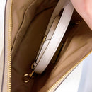 Coach Women's Leather Signature Canvas Hobo Shoulder Bag, Light Khaki Chalk