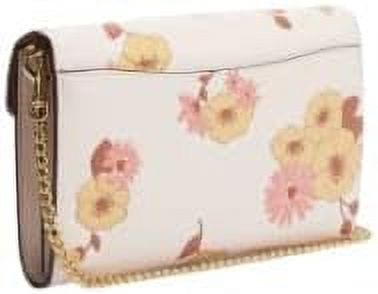 Coach Envelope Clutch Crossbody With Floral Cluster Print (Chalk Multi)