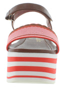 Kate Spade Womens Highrise Spade Leather Platform Sandals Pink 5 Medium (B,M)