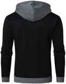 YuKaiChen Mens Zipper Hoodie Casual Hooded Sweatshirt Fleece Jacket Black-XL