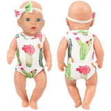 ZITA ELEMENT Baby Doll Clothes 14-16 Inch 5 Sets Doll Outfits Pajamas for 43cm New Born Baby Dolls