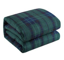 Dearfoams Super Soft 7-Piece Blue Tartan Plaid Bed in a Bag Bedding Set, King