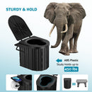BEFUNZL Portable Toilet for Camping, 15''*12.4''*14.4'' Foldable Camping Toilet with Waterproof Storage Bag and 15 Pcs Garbage Bag