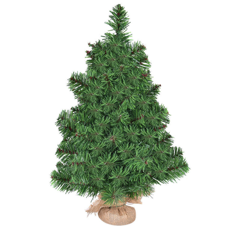 3 Feet  Tabletop Unlit Christmas Tree in Burlap Base