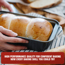 KITESSENSU 2 Pack Bread Pan, Nonstick Loaf Pan with Easy Grips Handles, Carbon Steel Loaf Pans for Baking, Gray