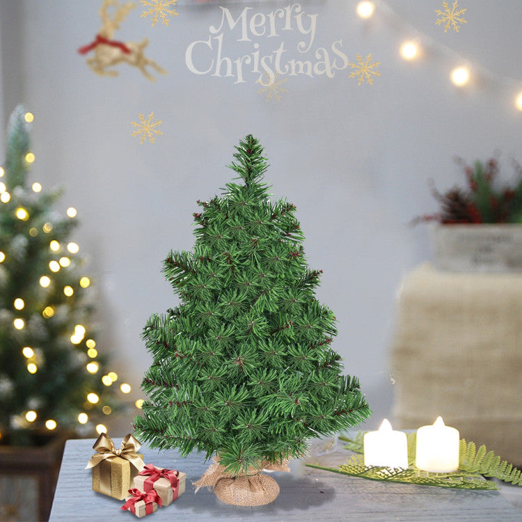 3 Feet  Tabletop Unlit Christmas Tree in Burlap Base