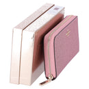 Kate Spade Shimmy Tinsel Glitter Boxed Large Continental Wallet Mitten Pink