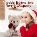 Teddy Bear Plush Toy Teddy Bear Stuffed Animal with Rose,Brown Stuffed Teddy Bear