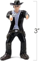 ArtCreativity Cowboy and Indian Action Figures, Set of 12,Cake Toppers, Western Party Favors for Kids