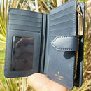 Kate Spade Honeycrisp Apple Medium Compact Bifold Wallet Blue Multi