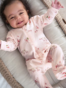 Gerber Baby Girl Sleep´N Play Footed Cotton Pajamas, 2-Pack, Sizes Newborn - 3/6 Months