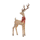 Set of 3 Light-up Glitter Deer Family with 210 Clear Incandescent Christmas Lights,
