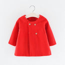 GYRATEDREAM 9M-4T Toddler Baby Girl Coats Kids Cloak Button Warm Thick Jacket Clothes Baby Fall Winter Outwear Clothes Set