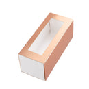 PKGSMART 30 Macaron Gift Boxes for 4 or 5, Rose Gold Macaron Boxes with Clear Window, 4.8x1.9x1.9 inches