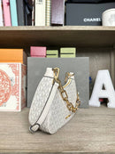 Michael Kors Cora Medium Light Cream PVC Pouchette Bag