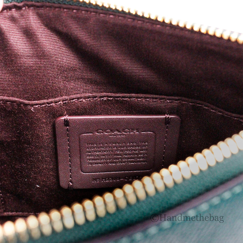 Coach (CE871) Rowan Mini Dark Pine Crossgrain Leather File Crossbody Bag