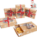 OurWarm 12pcs Christmas Cookie Gift Boxes Treat Boxes for Holiday Gift