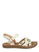 Fifth & Luxe Women’s Metallic Strappy Comfort Sandals, Sizes 6-11
