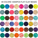 Koralakiri 12000Pcs Flat Polymer Clay Beads Kit 48 Colors,6mm Heishi Beads for Bracelets Necklaces Jewelry Making Gifts for Girls Ages 6-12