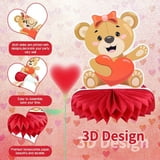 9pcs Valentine's Day Honeycomb Decoration Table Decoration Valentine's Day (Set 1)