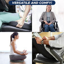 EcoNour Gel Seat Cushion for Pressure Relief | Seat Cushions for Tailbone Pain Relief and Back Pain | Coccyx Cushion for Sitting (Black)
