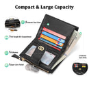 GAEKEAO Small Wallet for Women Slim Bifold Leather Credit Card Holder Wallets Zipper Pocket Coin Purse with ID Window