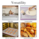 RUK Large Thick Non Stick Silicone Pastry Mat with Measurements 16" x 26"