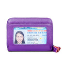 Wallets for Women Genuine Leather Double Zipper RFID Blocking Purse with Coin Pocket