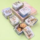 Easter Cookie Gift Tins with Handle Rabbit Bunny Tinplate Empty Candy Canister Gift Packing Box with Lids