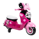 Disney Minnie Mouse 6V Euro Scooter Ride-on Battery-Powered Toy for Girls, Ages 1.5+
