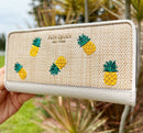 Kate Spade New York Darcy Pineapple Embroidered Large Slim Bifold Wallet