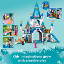 LEGO Disney Princess Cinderella and Prince Charming's Castle 43206 Doll House, Buildable Toy with 3 Mini Dolls, plus Gus Gus and Lucifer Figures