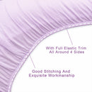 Flxxie Microfiber Toddler Bedding Set, Soft and Easy Care Crib Sheet Set,  Light Purple, 4 Pieces