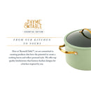 Thyme & Table Non-Stick 12-Piece Granite Cookware Set, Green