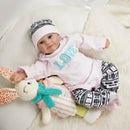 Miaio Reborn Dolls Baby Clothes Pink Outfits for 20"- 22" Reborn Doll Girl Baby Clothing Baby Sets