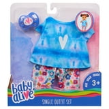 Baby Alive Single Outfit Set, Tie Dye Tee, Kids Toys for Ages 3 Up, Gifts and Presents