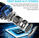 Wireless Earbuds Bluetooth 5.0 Headphones IPX7 Waterproof TWS Deep Bass Stereo Noise Cancelling Headset in Ear W/ 140H Playtime Mic USB-C Charging Case LED Battery Display for Sport Android/iOS