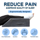 Shinnwa Leg Elevation Pillow Velvet Leg Knee Ankle Support Foam Wedge Pillow for Surgery Injury or Rest Grey