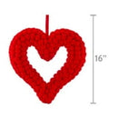 Valentine's Day 16 in Heart Shaped Red Pom Pom Wreath, by Way to Celebrate