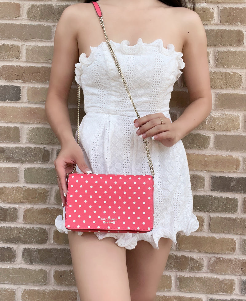 Kate Spade Printed Pvc Spencer Dots Chain Wallet