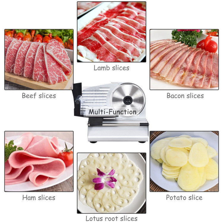 7.5 Inch Blade Electric Meat Slicer Cheese Deli Meat Food Cutter