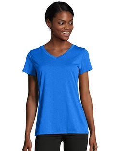 Hanes Sport™ Women's Heathered Performance V-Neck Tee